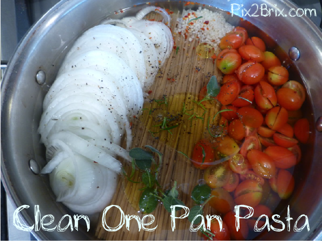 Clean One Pan Pasta Prep