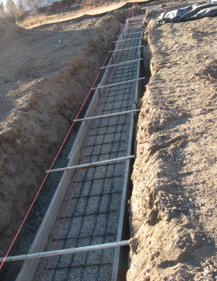 Foundation Footings Prepared