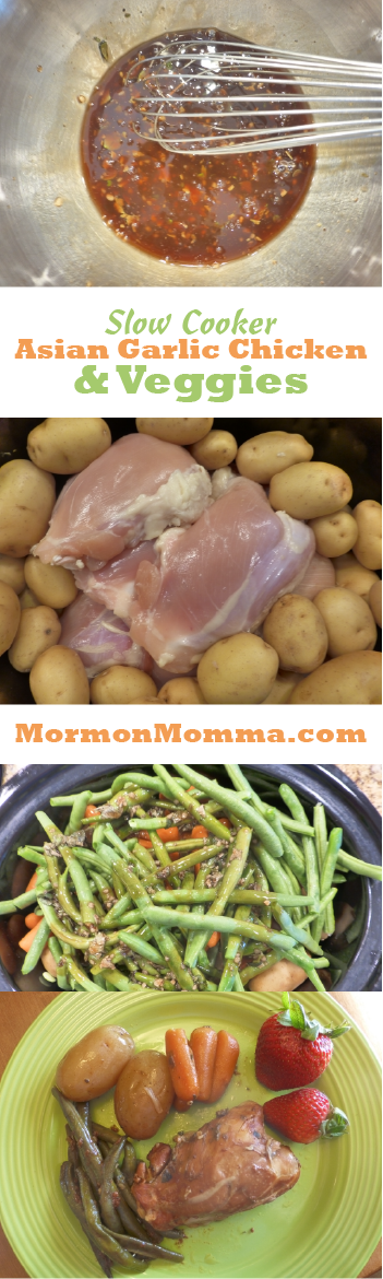 Slow cooker Asian Garlic Chicken & Veggies