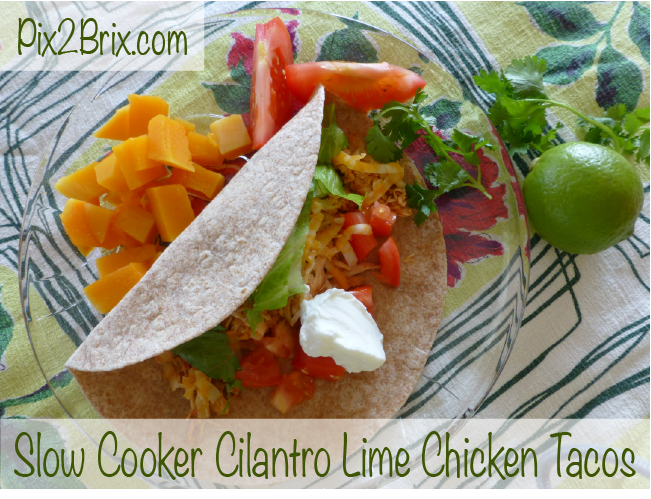 Slow Cooker Cilantro Lime Chicken Tacos