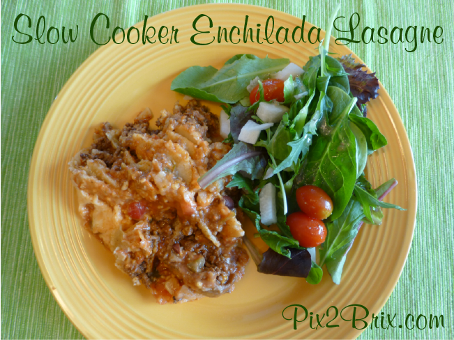 Slow Cooker Enchilada Lasagne