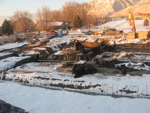 Snow on Construction Site